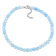 6 1/2 CT TGW Aquamarine Beaded Bracelet with Sterling Silver Clasp