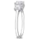 1 3/4 CT TGW Created Moissanite 3-Stone Ring in Sterling Silver