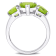 3 1/3 CT TGW Peridot 3-Stone Heart Ring in Sterling Silver