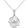 9.5-10MM Freshwater Cultured Pearl and Diamond Accent Floral Pendant
with Chain in Sterling Silver