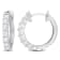 3/4 CT TW Diamond Hoop Earrings in 14K White Gold