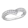 1/3 CT TW Diamond Chevron Ring in Platinum