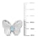 1/4 CT TGW Sky Blue Topaz Butterfly Stud Earrings in Sterling Silver