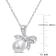 8.5-9MM Freshwater Cultured Pearl and Diamond Accent Bow Pendant with
Chain in Sterling Silver
