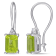 2 CT TGW Peridot and Diamond Accent Earrings in Sterling Silver