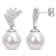11-12MM Freshwater Cultured Pearl and Diamond Accent Drop Earrings in
Sterling Silver