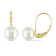 7-7.5MM Freshwater Cultured Pearl Drop Earrings in 10K Yellow Gold
