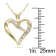 Diamond Heart Pendant with Chain in 18K Yellow Gold Over Sterling Silver