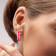 5 1/8 CT TGW Baguette Created Ruby Created White Sapphire Hoop Earrings
in Sterling Silver