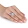 2 5/8 CT TGW Multi Gemstones Heart Twist Ring in Sterling Silver