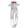 3/5 CT TGW Ruby and 3/8 CT TW Diamond Double Halo Heart Ring in 14K
White Gold