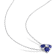 1 1/2 CT TGW Created Blue and White Sapphire 3-Stone Pendant with Chain
in Sterling Silver