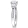 1-3/8 CT DEW Created Moissanite 3-Stone Engagement Ring in 10K White Gold