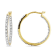 1/4 CT TW Diamond Inside Outside Hoop Earrings in Yellow Gold Over
Sterling Silver