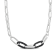 Oval Link Necklace w/ Black Sparkle Enamel in Sterling Silver