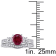 1 1/3 CT TGW Created Ruby, Created White Sapphire and 1/7 CT TW Diamond
Bridal Set in 10K White Gold