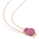 2 3/8 CT TGW Created Blue and Pink Sapphire Cluster Bird Necklace in
2-Tone Plated Sterling Silver