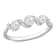 3-4MM Freshwater Cultured Pearl and 1/4 CT TGW Created White Sapphire
Swirl Ring in Sterling Silver