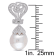 10-10.5 MM Freshwater Cultured Pearl and Diamond Accent Heart Leaf
Earrings in Sterling Silver
