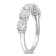 1 5/5 CTW White Topaz Anniversary Style Band Ring in Sterling Silver