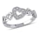Diamond Heart Ring in Sterling Silver