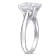 3-1/2 CT DEW Moissanite Solitaire Engagement Ring in 10K White Gold