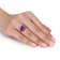 6 CT TGW Amethyst and Diamon Accent Wrapped Ring in Rose Plated Sterling Silver