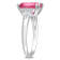 4 1/2 CT TGW Pink Topaz, White Topaz and Diamond Accent 3-Stone Ring in
Sterling Silver