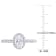 1 CT TGW Lab Grown Diamond with Tsavorite Accent Halo Engagement Ring in
14K White Gold