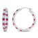 3 5/8 CT TGW Created Ruby and Created White Sapphire Hoop Earrings in
Sterling Silver