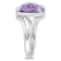 7 4/5 CT TGW Amethyst and Topaz Split Shank Cocktail Ring in Sterling Silver