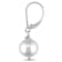 10 - 11 MM White Cultured Freshwater Pearl Leverback Drop Earrings in
Sterling Silver