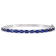 8-1/4 CT TGW Oval-Cut Created Blue Sapphire Bangle in Sterling Silver