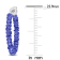 1 3/8ctw Blue Sapphire Beaded Hoop Earrings in Sterling Silver