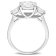 3 1/2 CT TGW Created Moissanite 3-Stone Ring in Sterling Silver