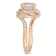 1 7/8 CTW Green Quartz, White Topaz and Diamond Swirl Ring in Rose
Plated Sterling Silver