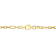 3MM Diamond Cut Figaro Chain Necklace in Yellow Plated Sterling Silver