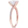 2 CT DEW Created Moissanite and 1/10 CT TW Diamond Engagement Ring in
14K Rose Gold