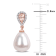 9-9.5MM Freshwater Cultured, 1/2 CT TGW Morganite and 1/7 CT TW Diamond
Earrings in 10K Rose Gold