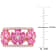5 1/4 CT TGW Created Pink and White Sapphire Floral Ring in Rose Plated
Sterling Silver