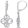 1 CT DEW Created Moissanite Floral Leverback Earrings in Sterling Silver