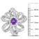 1 5/8 CT TGW African Amethyst and White Topaz Floral Earrings in
Sterling Silver