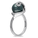 9-9.5MM Black Tahitian Pearl Swirl Ring in Sterling Silver