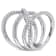 2 2/5 CT TGW White Topaz Crossover Split Shank Ring in Sterling Silver