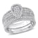 1/3 CT TW Diamond Pear Shape Cluster Bridal Set in Sterling Silver