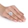 3 7/8 CT TW Lab-Grown Diamond Double Halo Ring in 14K White Gold