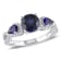 2 1/3 CTW Created Blue Sapphire and 1/6 CT TW Diamond Floral Ring in
Sterling Silver
