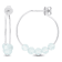 3/4ctw Aquamarine Bead Hoop Earrings in Sterling Silver