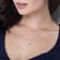 2 CT DEW Created Moissanite Halo Teardrop Pendant with Chain in Sterling Silver