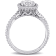 1-1/2 CT DEW Created Moissanite Halo Crossover Engagement Ring in 10K
White Gold